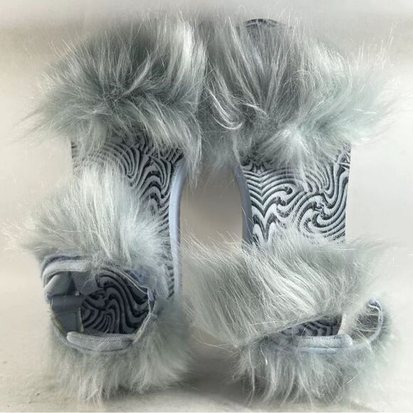 NEW Keds X Maisie Wilen Women’s Faux Fur Sandals Blue Size 7 M - Picture 5 of 8